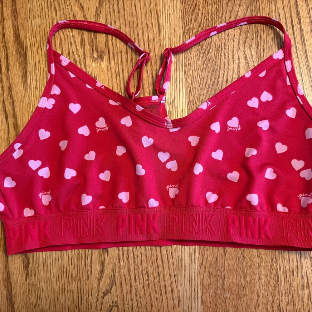 Victoria secret sport Vibrant Heart Print Bra with Elasticized Band